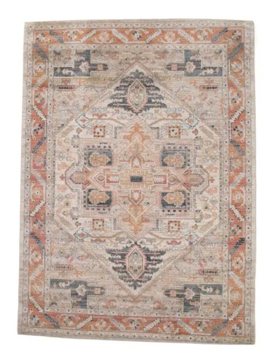 NEW LOLOI Jocelyn Made in Turkey 5x7 Area Rug Sand/Multi - Picture 1 of 3